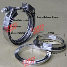 4inch Quick Release V-band Clamp T304ss Flange Kit For Turbo Exhaust Downpipe