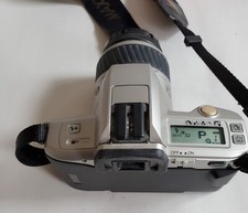 A Minolta Maxxum GT 35 MM Camera AF Zoom and Pop Up Flash Case Included As-Is