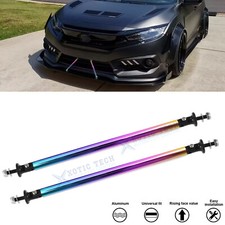 2X NEO Bumper Lip Splitter Strut Rod Tie Support Bar For Honda Accord Odyssey