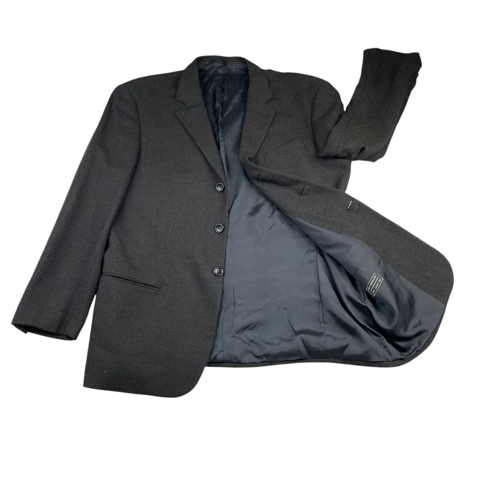 Blazer Armani Collezioni Para Hombre Mezcla Cachemira Marrón Espiga • Italia • 40R Foto 3 de 4
