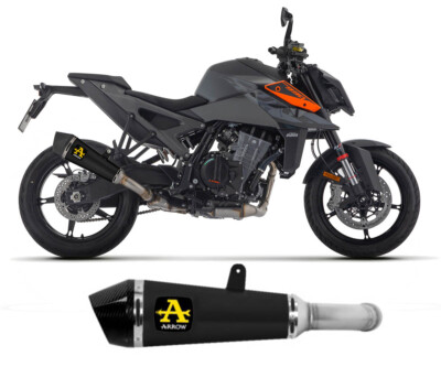 Arrow X-KONE Dark Nichrom Exhaust Muffler Carbon end cap for KTM DUKE 990 2024