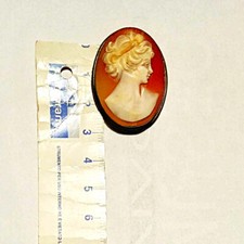 CAMMEO IN ARGENTO CON FIGURA FEMMINILE ANNI 50