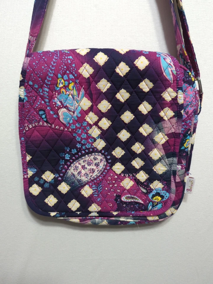 Belvah Crossbody Quilted Purple Paisley Purse - Image 2 of 4