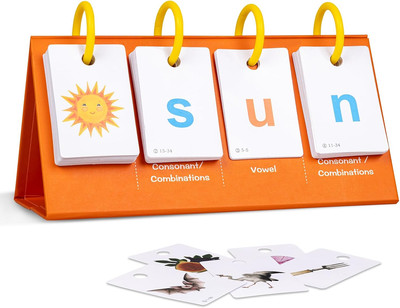 Phonics Flash Cards, CVC Word Games for Kindergarten, Learn to Read Phonics Game