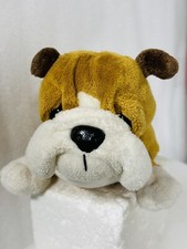 Ganz Webkinz English Bulldog Plush Dog No Code White Tan Stuffed Animal 9  