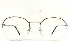 Vintage la Eyeworks Eyeglasses Frames ESPRESSO 405 Silver Round 50-20-125