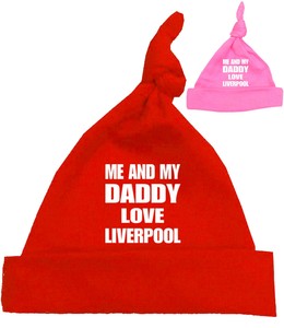 Babyprem Red Baby Hat Love Liverpool Cotton Knotted Hat Newborn