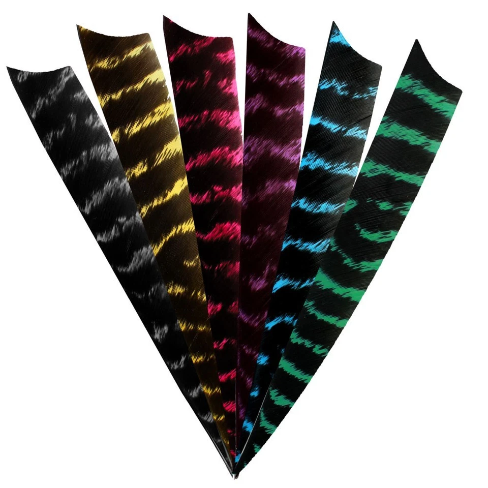 BEARPAW Naturgestreifte Naturfedern 3" 4" 5" Shiel Truthahnfedern Befiederung