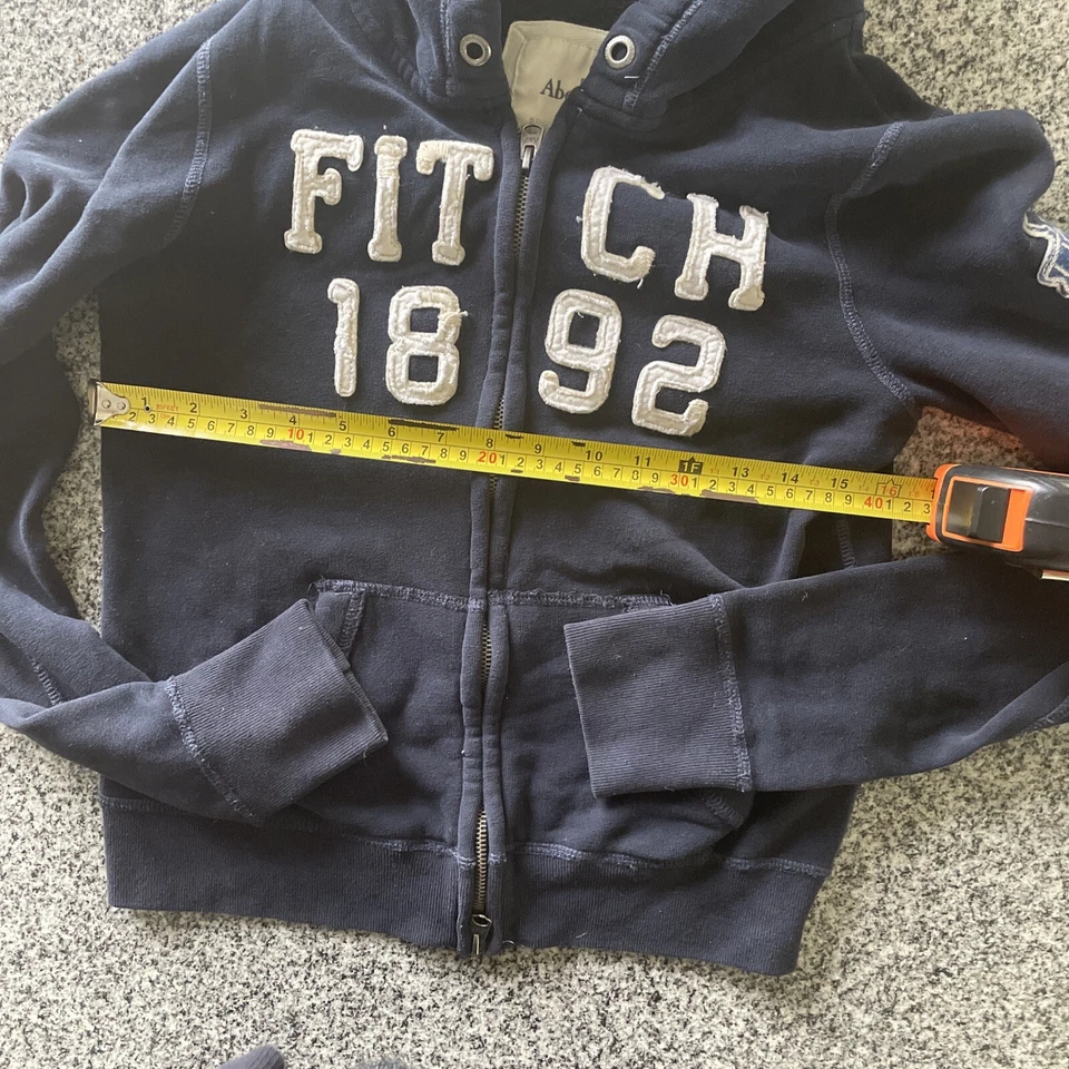 Lot Two Kids Med Abercrombie Fitch hoodie Sweatshirt Dark Blue Navy Black jacket - Image 2 of 4