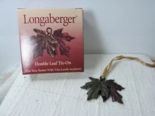 Longaberger Double leaf tie on rust colored