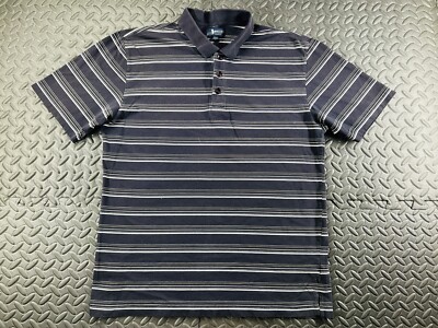 Vintage BKE Polo Shirt Adult Large 67 Striped Short Sleeve Casual Men's