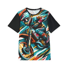All Over Print T Shirt Retro Style Motocross Dirt Bike Jersey Extreme Sports Men
