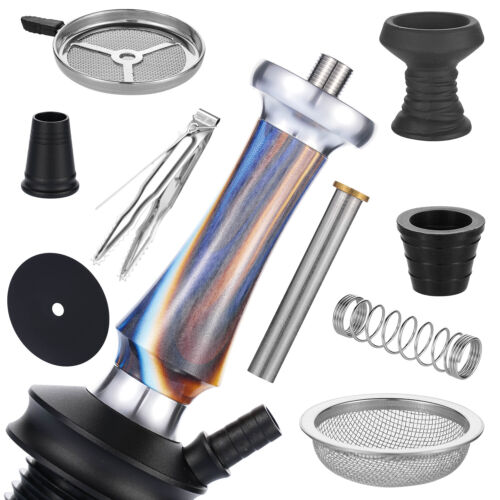 RMAN Shisha 43cm Wasserpfeife Legierung Hookah mit 1KG Kohle/100g Dampfsteine - Bild 2 von 8