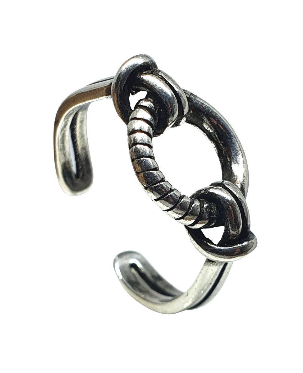 Sterling silver 2024 open circle ring