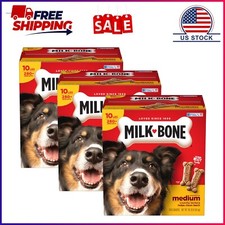 3 Pack, Milk-Bone Original Dog Biscuits, Medium Crunchy Dog Treats, 10 lbs.