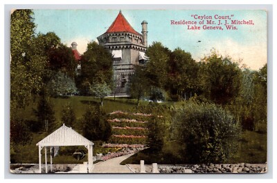 Postcard: WI 1911 Ceylon Court, Residence, Lake Geneva, Wisconsin - Posted