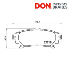 Set pastiglie freno asse posteriore DON PCP1420 adatte a Toyota Mirai Prius Plus