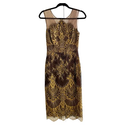 chinese dress ladies BCBGMAXAZRIA Taliah Metallic Geometric Lace Gown – Runway Catalog