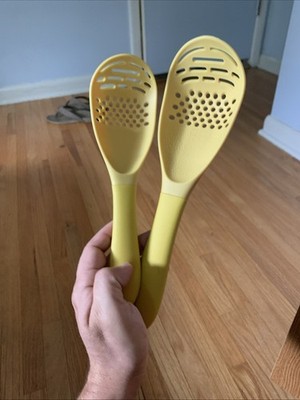 Mad Hungry 2-Piece Super Spoon Set Kitchen Cooking Serving Utensils, Yellow