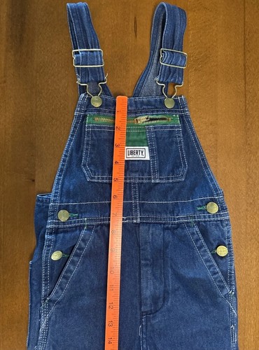 Liberty Overalls Boys Girls Size 5 Blue Denim Bibs - Picture 6 of 9