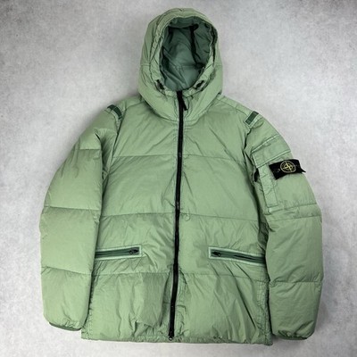 Stone Island Crinkle Reps Down Puffer Jacket Medium Coat Green 4635