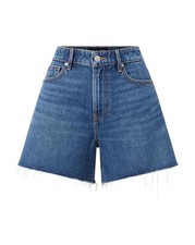 Veronica Beard Ellis Mid Rise Denim Shorts Stoned Bright Blue 28 NWT