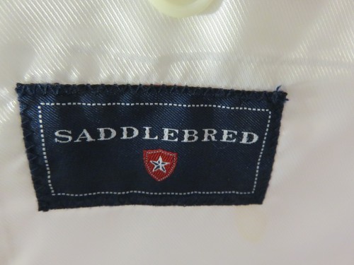 Saddlebred Men's Red White Stripe Seersucker Blazer Sport Coat Size 50R Casual - Picture 9 of 12