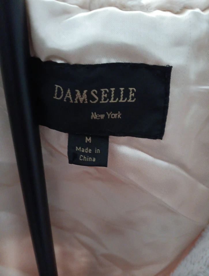 Damselle New York Tibet Lamb Coat Luxury Fur Size M Women's Light Brown - Image 3 of 4