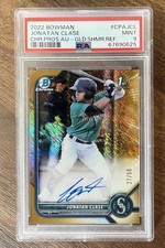 Jonatan Clase 2022 Bowman Chrome Auto Gold Shimmer Refractor /50 RC PSA 9
