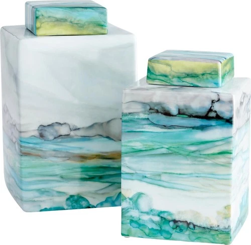 Eclectic Amal Gamation Multi-Color Porcelain Container - Picture 5 of 9