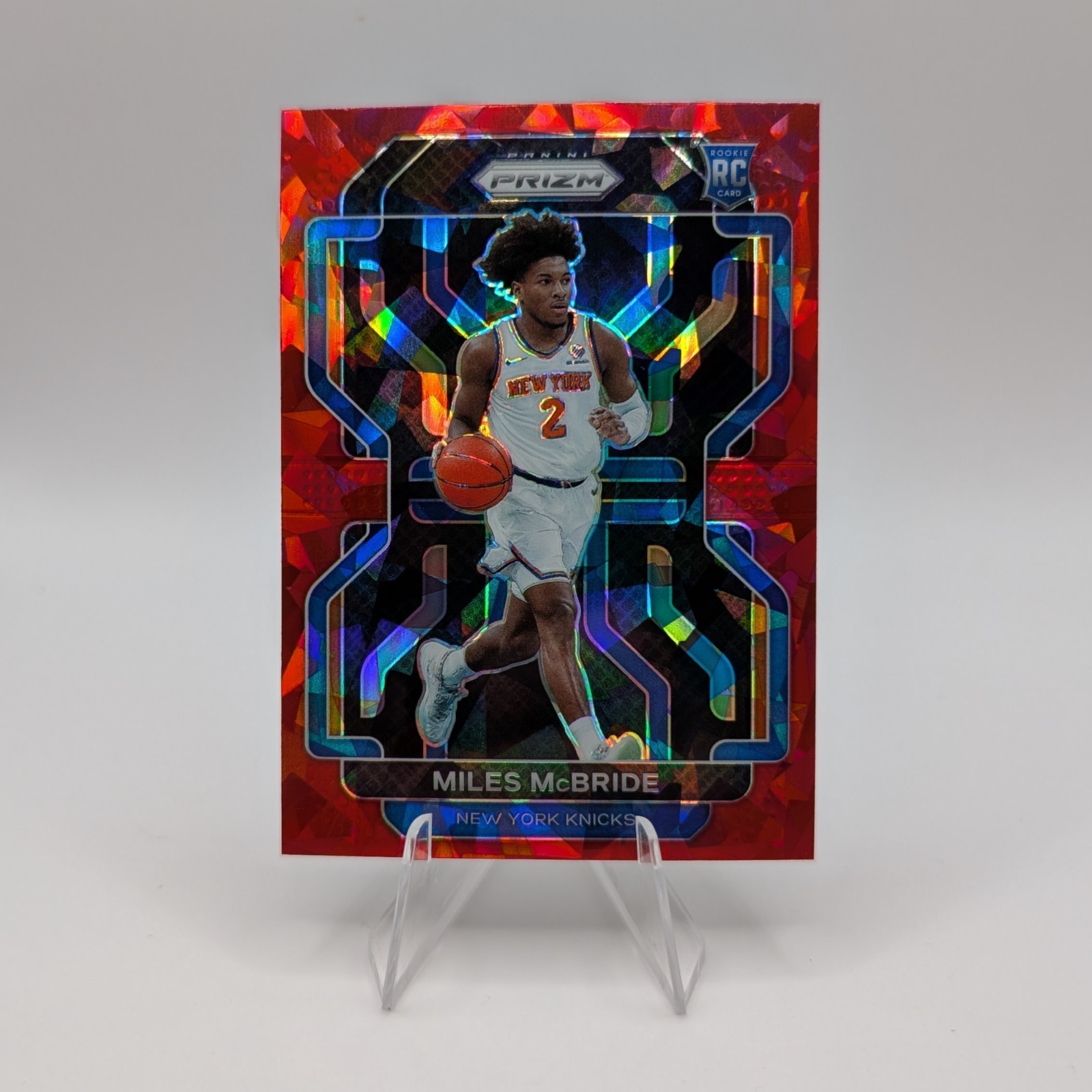 2021-22 Panini Prizm - Miles McBride #283 Red Ice Prizm (RC)