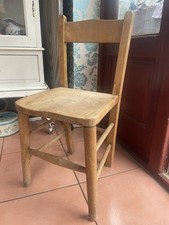 Antique Vintage Wooden Child's School Chair Original Teddy Doll Display