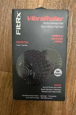 FitRx Vibraroller Massager Massage New NIB Muscle Pain Relief Black