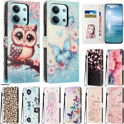 Für Redmi 15A 15C 15 A5 14C A3 13C 13 12C Muster Leder Wallet Case Handy Hülle