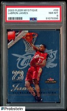 2003-04 Fleer Mystique #99 LeBron James Cavaliers RC Rookie 293/999 PSA 8