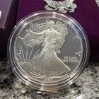 1987 S 1oz US American Silver Eagle $1 Dollar Proof Bullion Box /COA 011803