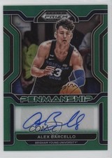 2022 Panini Prizm Draft Picks College Penmanship Green Alex Barcello Auto 07ye