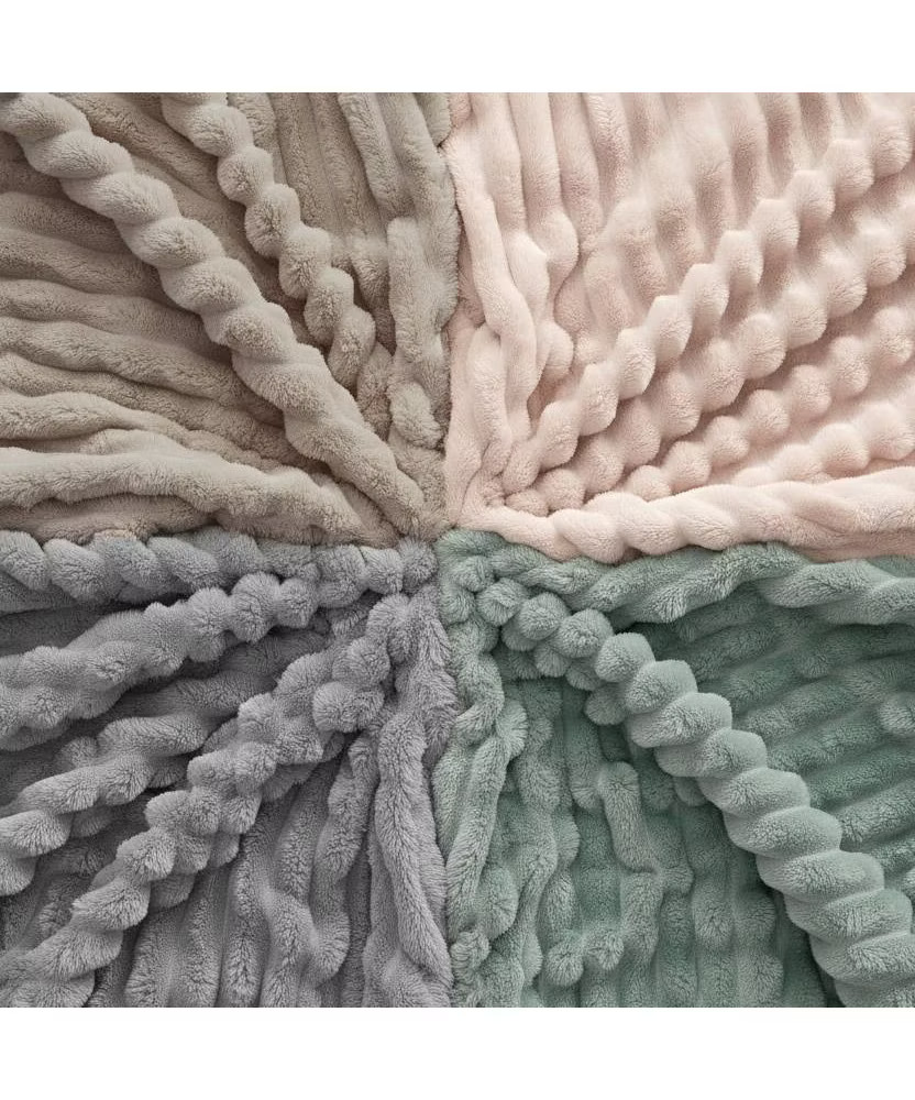 Bedsure Full/Queen Plush Blanket Linen Beige