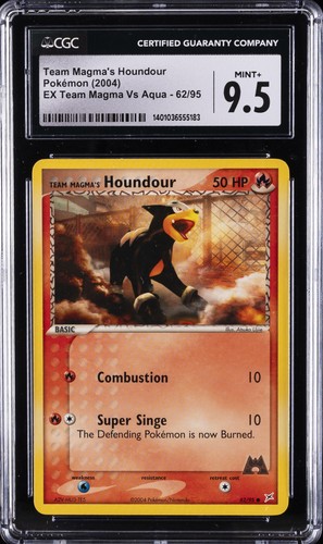 Team Magma's Houndour graded CGC 9.5 for sale on eBay