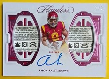 2023 Flawless AMON-RA ST BROWN 1/3 Double Laundry Tag  Patch Auto #DPA-ASB AU