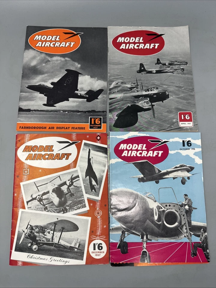 Vtg Model Aircraft Magazines Lot of  14 Issues 1957 1958 1970 Military Planes - Image 3 of 4