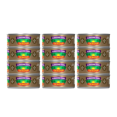 Premium Albacore Tuna in Olive Oil, 5 Oz. Cans (Pack of 12), Wild Caught Canned 