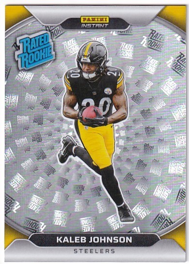 2025 Panini Instant KALEB JOHNSON Rated Rookie HoloFlex Silver RC 14/99