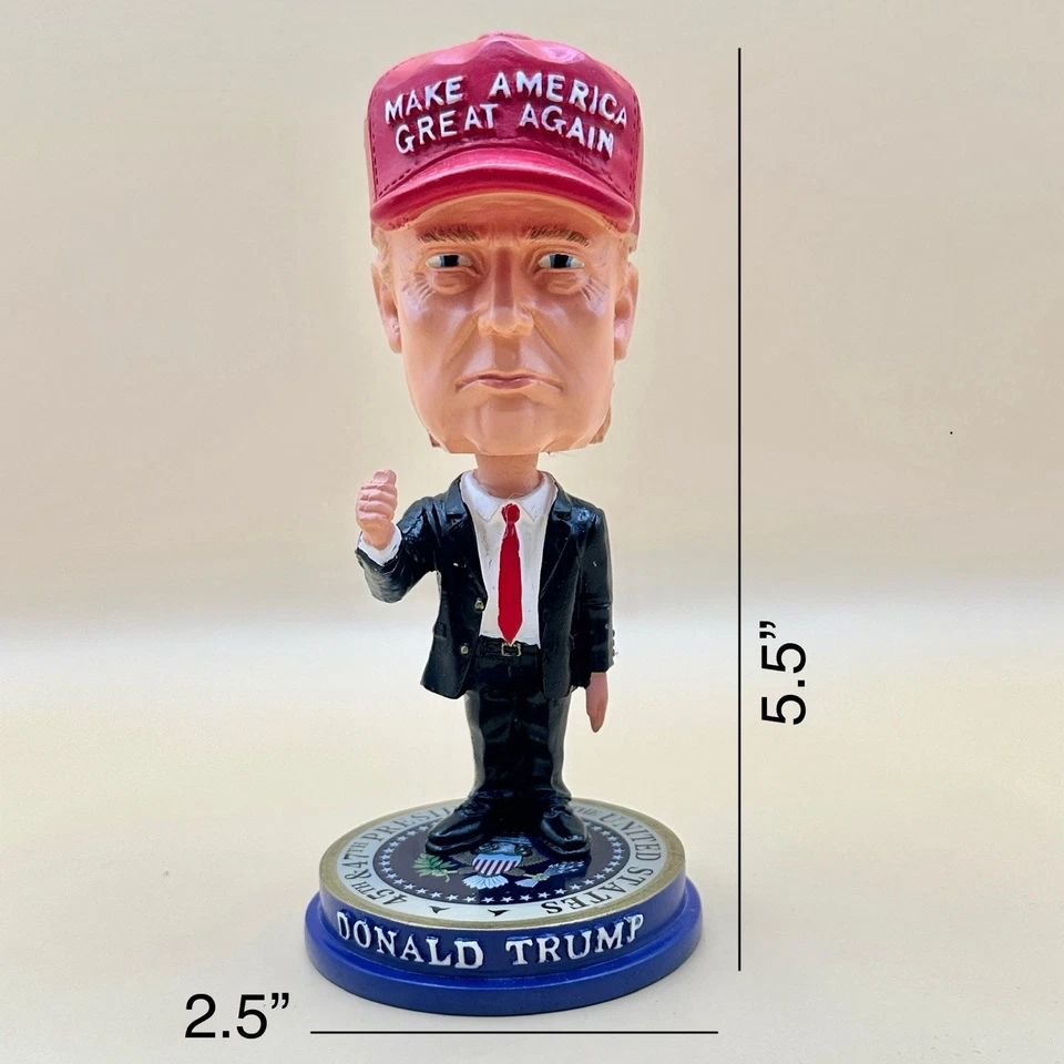 "Figura coleccionable de 5,5"" Donald Trump Bobblehead Red Hat 45-47 President" Foto 2 de 4