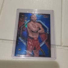 2024 Topps Finest UFC Mateusz Rebecki #38 Blue Refractor Rookie /200