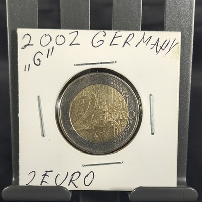 #ad 2002 Germany 2 euro coin with letter G EXTREMELY RARE COIN very fine condition $250.00