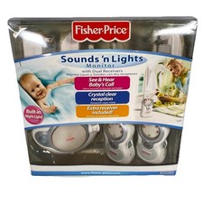 Fisher Price Sounds 'n Lights Baby Monitor Dual Two Receiver Set New Open Box