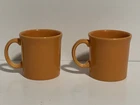 Set of 2 Fiesta Ware Tangerine Orange Java Mugs 12oz