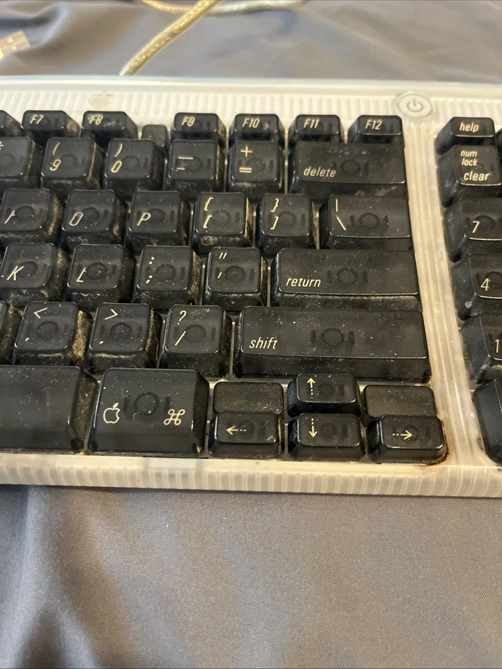 Apple M2452 USB Keyboard Blueberry iMac G3 Keyboard - Image 4 of 4