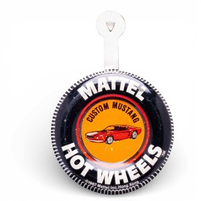 Hot Wheels - Custom Mustang - Tinplate Button - Vintage Redline - EX